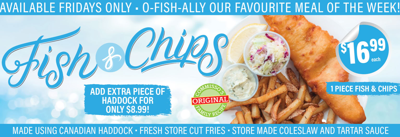 Banner image of Commisso's Fish & Chips Friday deal