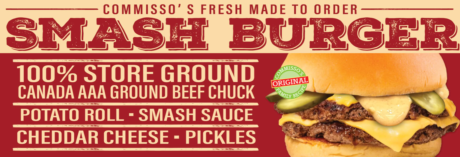 Banner image of Commisso's every day Smash Burger deal